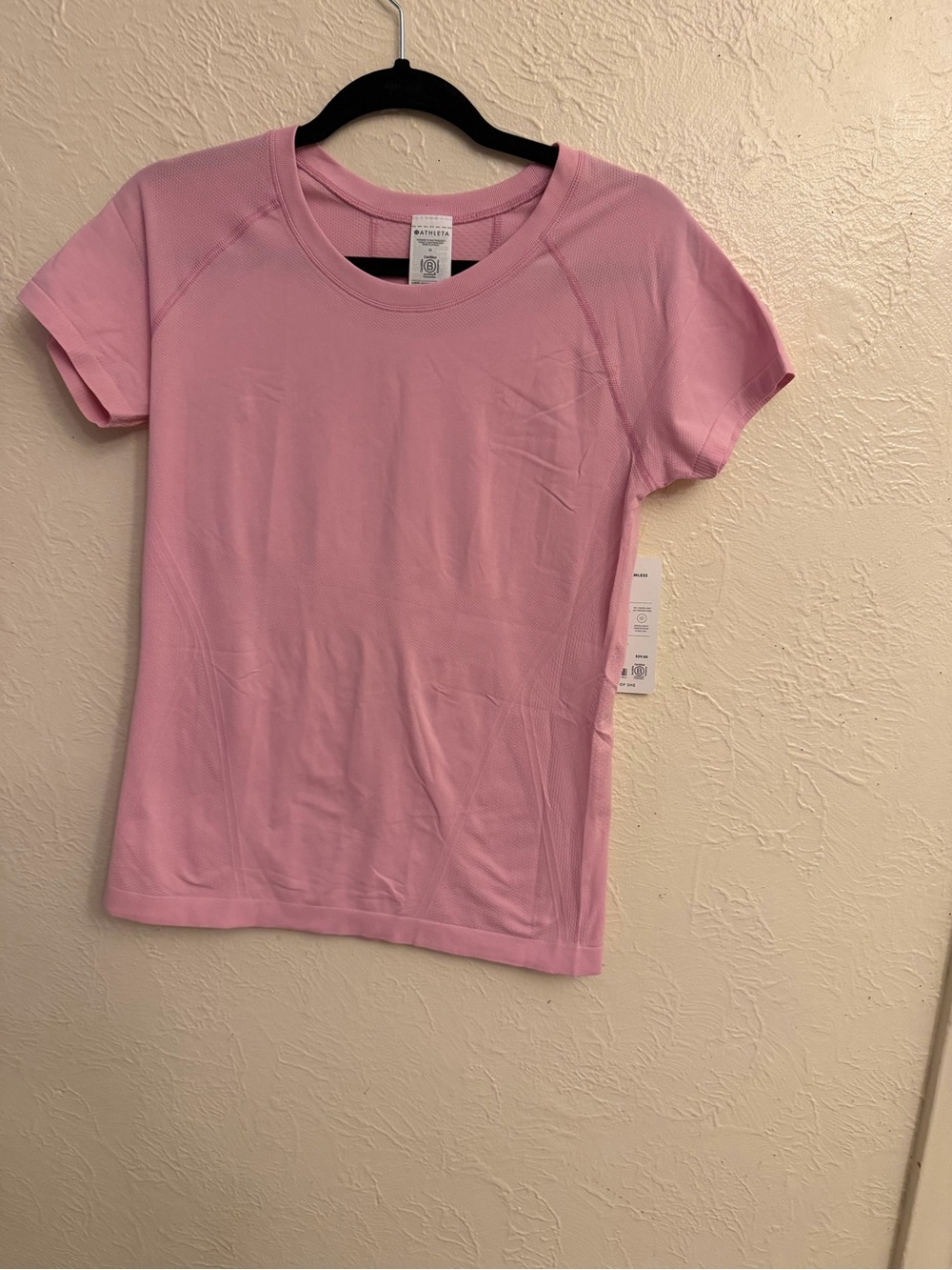 Athleta Light Pink Short Sleeve Crew Tee - Picture 2 of 8